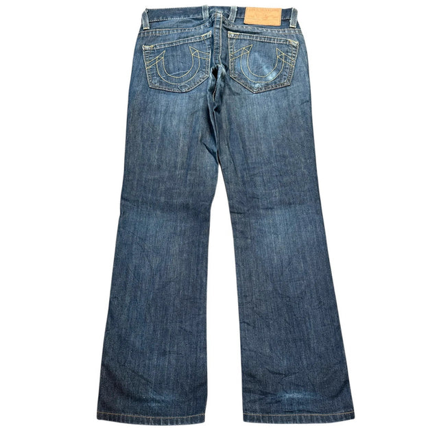 True Religion mid waist straight leg women designer jeans(w29)