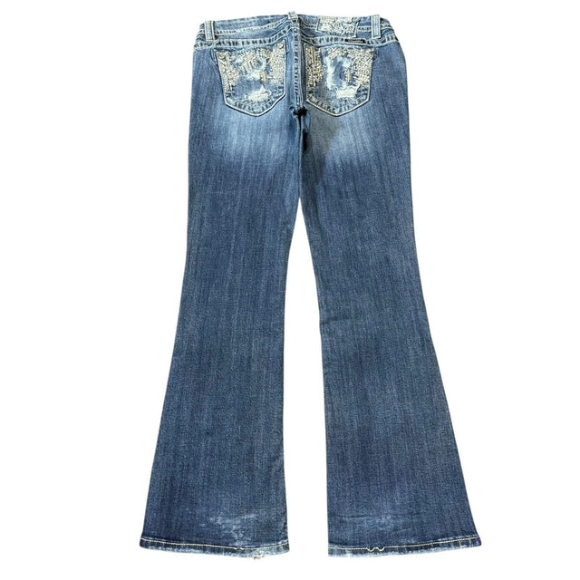Miss me flared/bootcut low waist women designer jeans(w30)