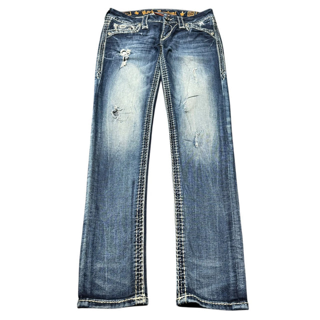 Rock Revival low waist slim fit designer women jeans(w25)