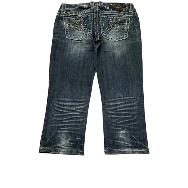 Miss me 3/4 low waist women designer jeans(w28)