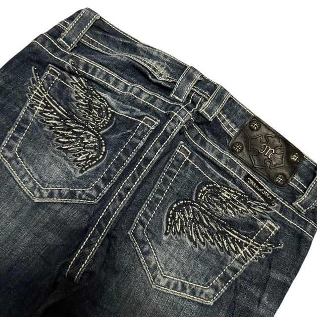 Miss me 3/4 low waist women designer jeans(w28)