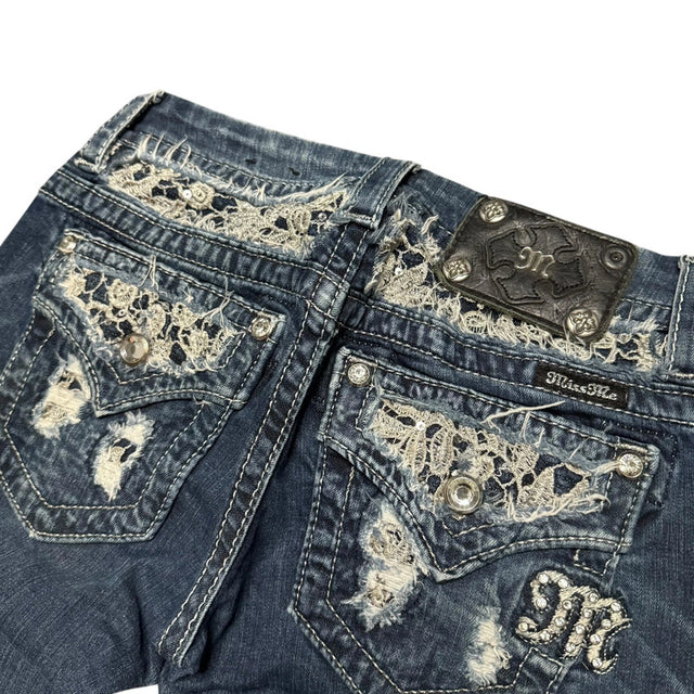 Miss me straight leg low waist women designer jeans (w25)