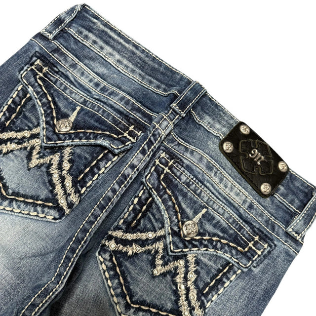 Miss me straight leg Capri designer Women jeans(w28)