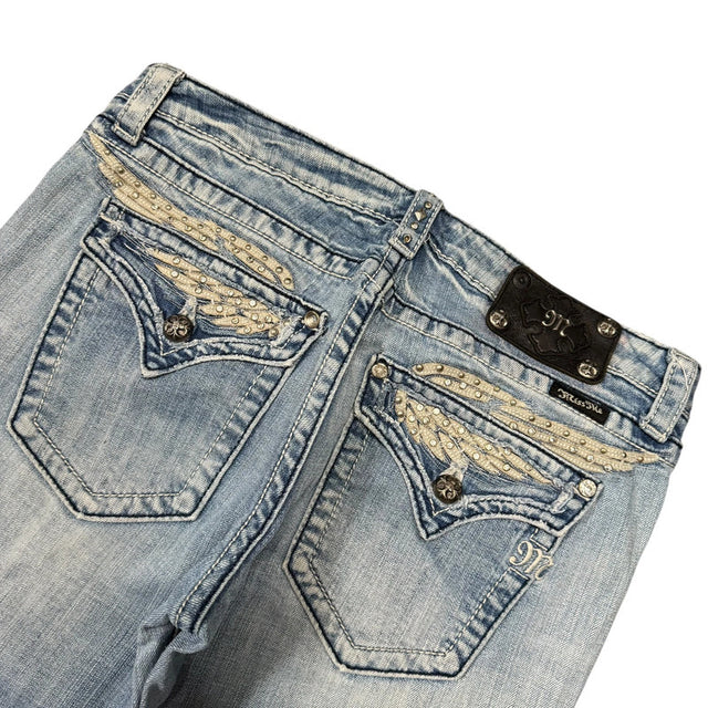 Miss me flared/bootcut low waist women designer jeans(w32)