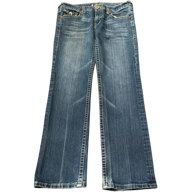 True Religion Limited Edition straight leg unisex designer jeans(w32)