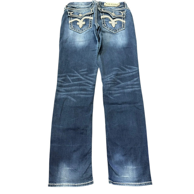 Rock Revival low waist slim fit women designer jeans(w30)