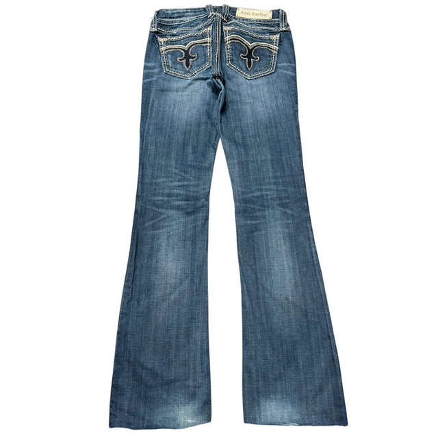 Rock revival flared/bootcut low waist women designer jeans(w28)