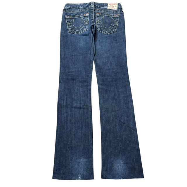 True Religion straight leg low waist women designer jeans(w27)