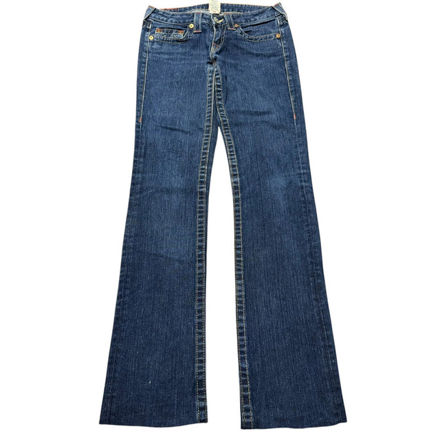 True Religion straight leg low waist women designer jeans(w27)