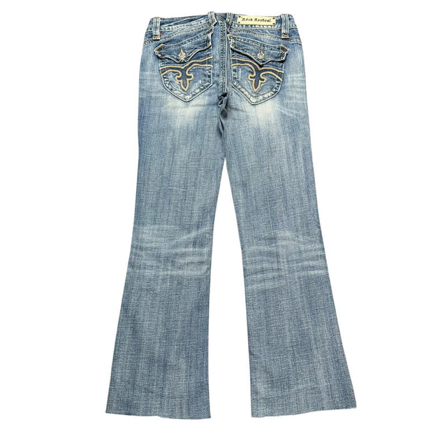 Rock Revival flared/bootcut low waist women designer jeans(w31)