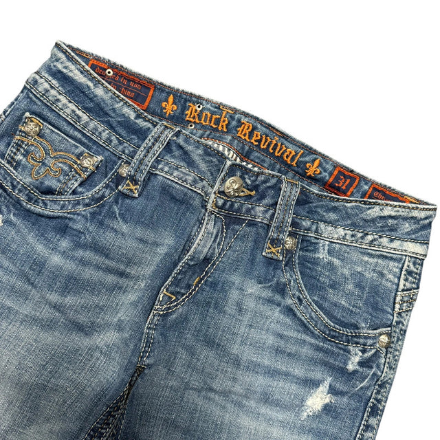 Rock Revival flared/bootcut low waist women designer jeans(w31)