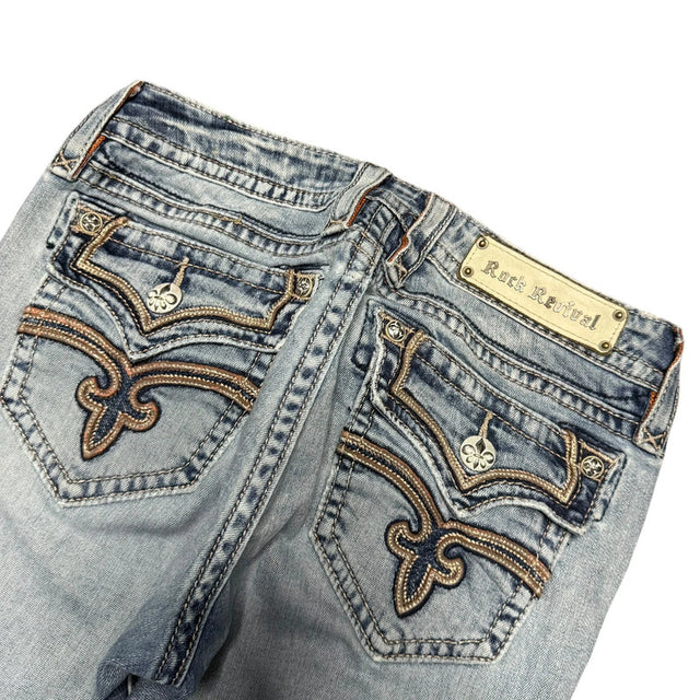 Rock Revival Straight leg low waist women designer jeans(w29)