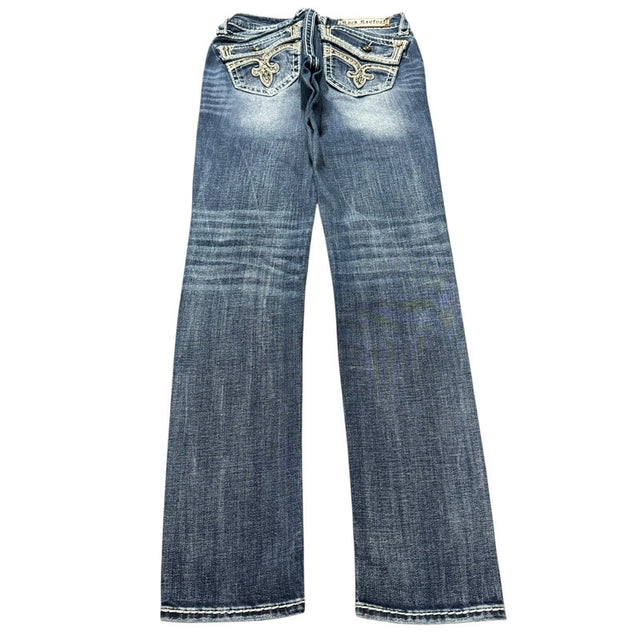 Rock Revival low waist women designer slim/skinny jeans(w27)