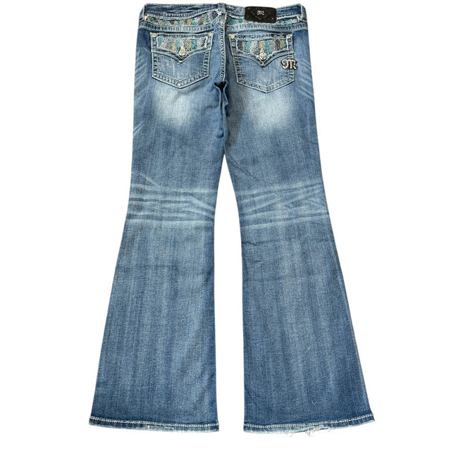 Miss me low waist loose bootcut women designer jeans(w32)
