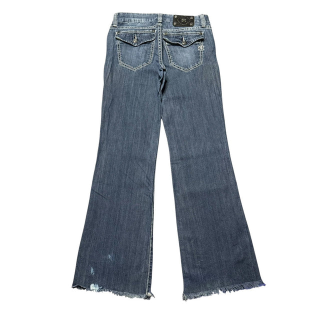 Miss flared/bootcut low waist women designer jeans(w28)