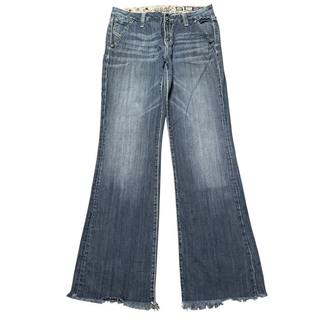 Miss flared/bootcut low waist women designer jeans(w28)