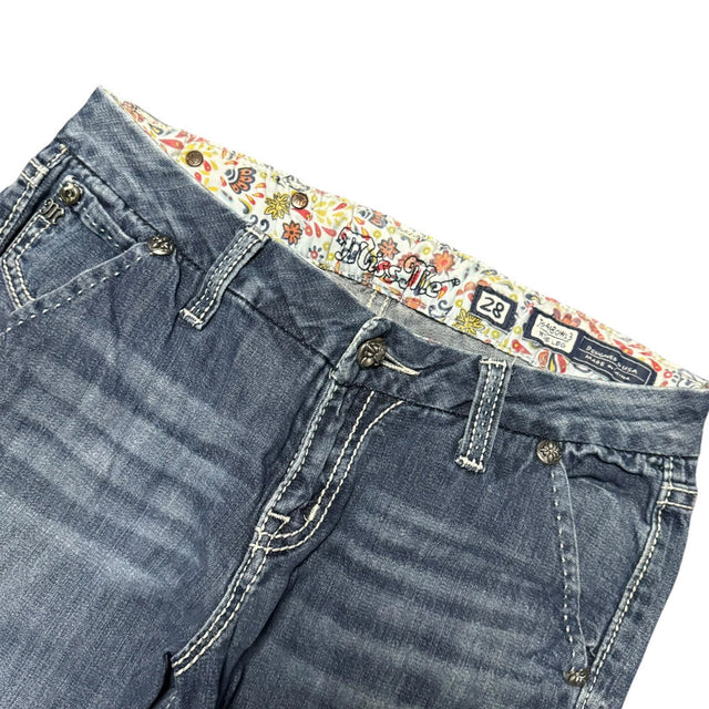 Miss flared/bootcut low waist women designer jeans(w28)