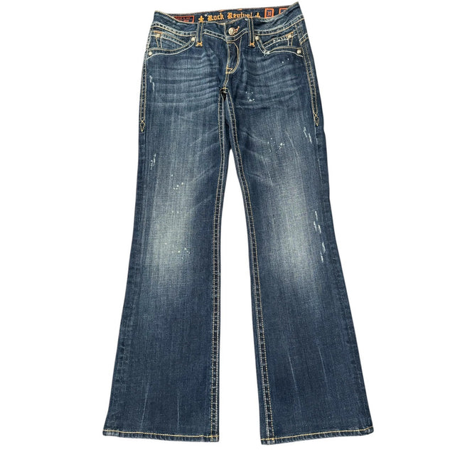 Rock Revival loose flared/bootcut women designer jeans(w31)