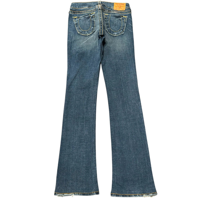 True Religion flared/bootcut low waist women designer jeans(w27)