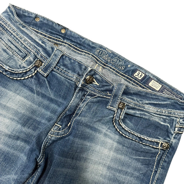 Miss me Loose straight Capri women designer jeans(w33)