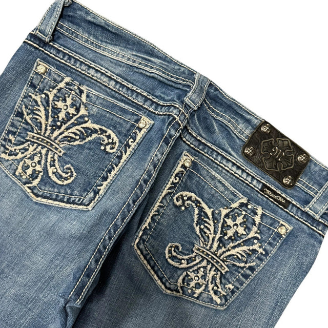 Miss me Loose straight Capri women designer jeans(w33)