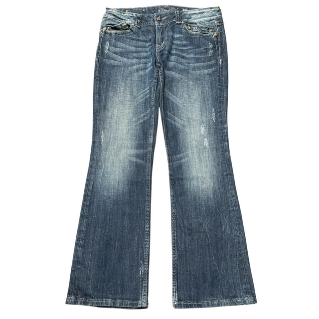 Miss me Loose flared/bootcut mid Rise women designer jeans(w32)