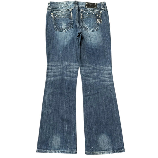 Miss me Loose flared/bootcut mid Rise women designer jeans(w32)