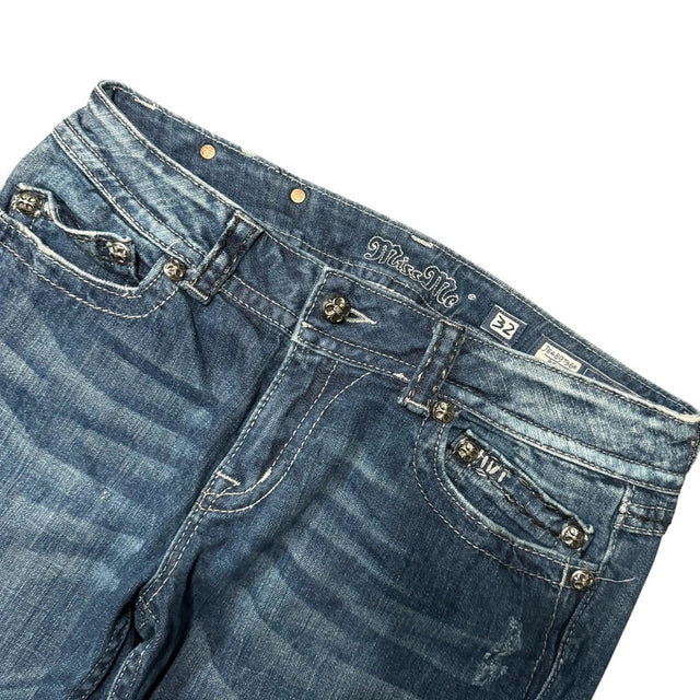 Miss me Loose flared/bootcut mid Rise women designer jeans(w32)
