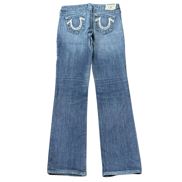 True Religion straight leg low waist women designer jeans(w28)