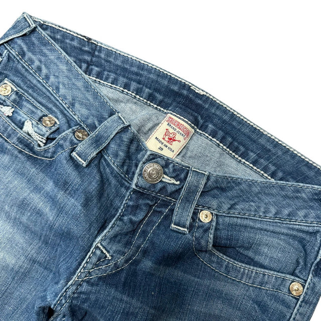 True Religion straight leg low waist women designer jeans(w28)