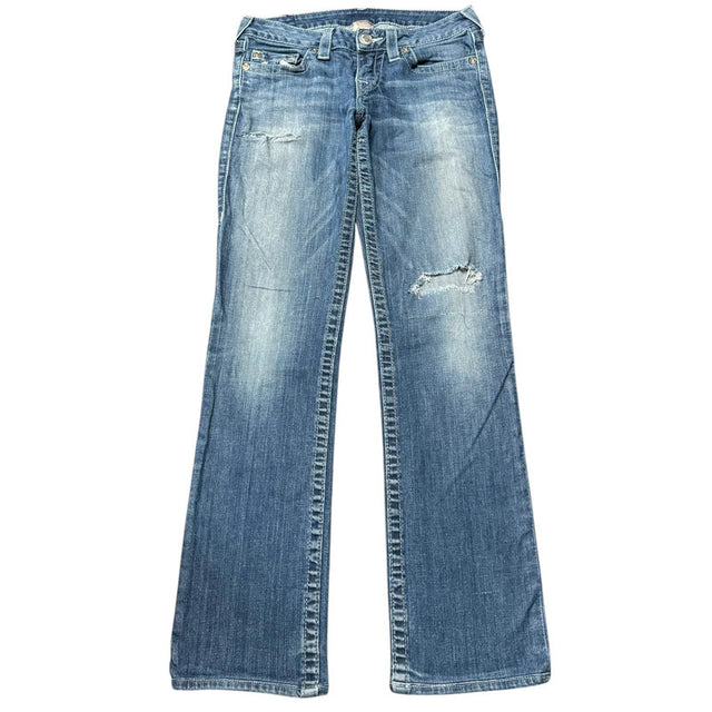 True Religion straight leg low waist women designer jeans(w28)