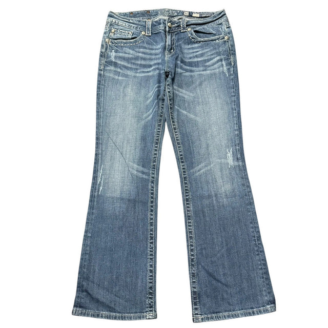 Miss me flared/bootcut mid waist women designer jeans(w32)
