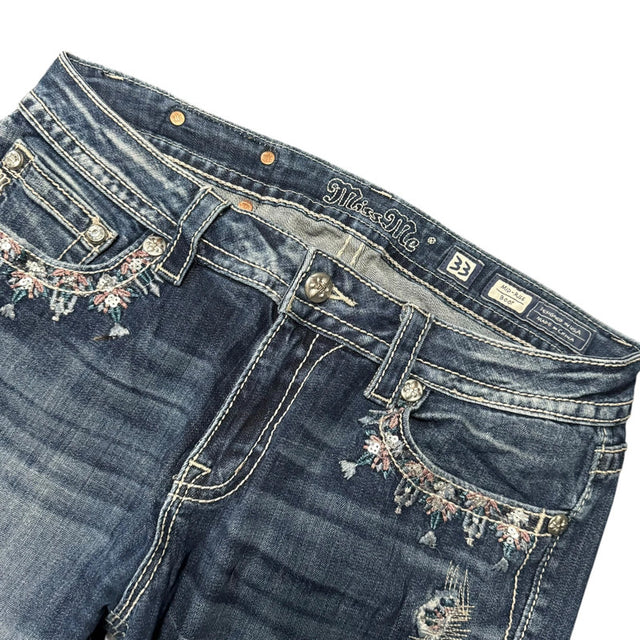 Miss me loose flared/bootcut mid Rise women designer jeans(w33)