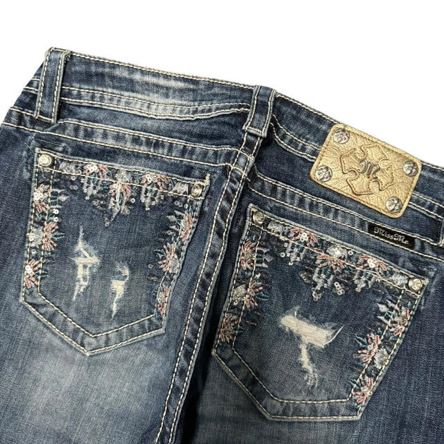 Miss me loose flared/bootcut mid Rise women designer jeans(w33)