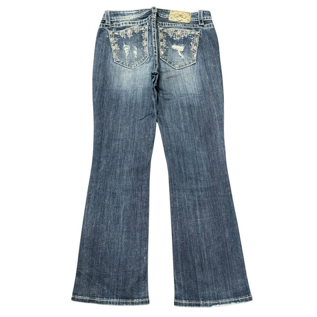 Miss me loose flared/bootcut mid Rise women designer jeans(w33)