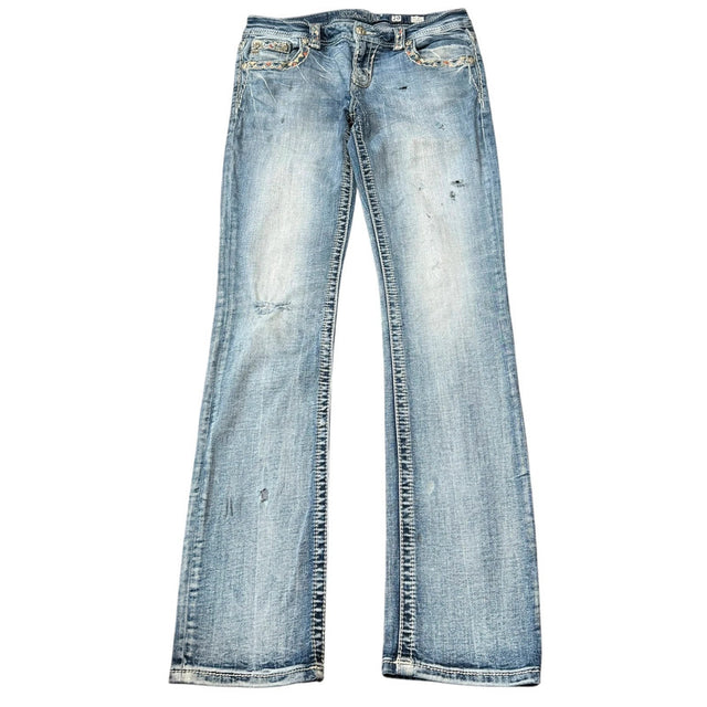 Miss me straight leg mid Rise women designer jeans(w29)