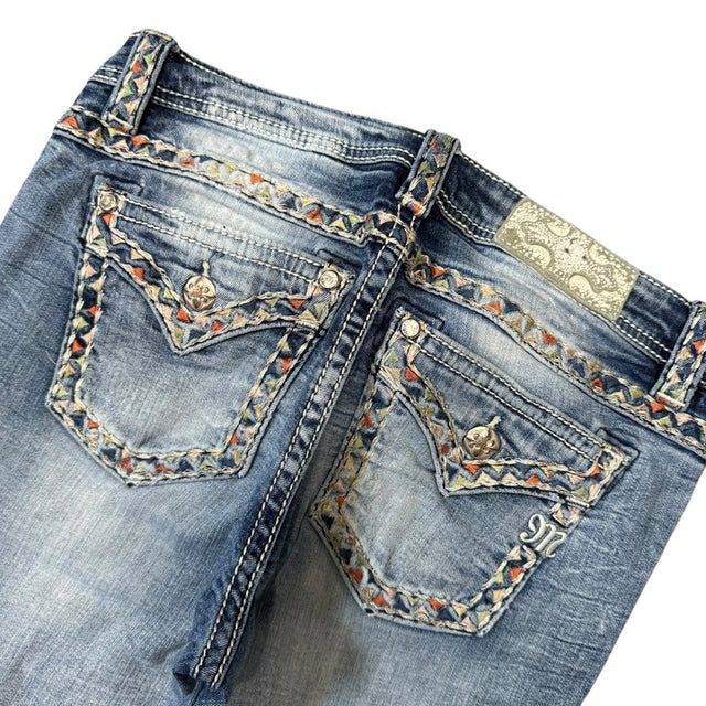 Miss me straight leg mid Rise women designer jeans(w29)