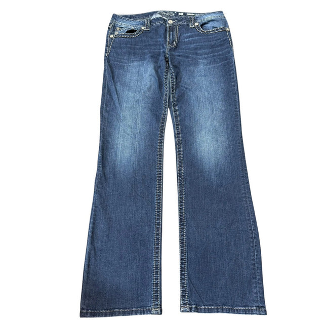Miss me Straight leg mid Rise women designer jeans(w33)