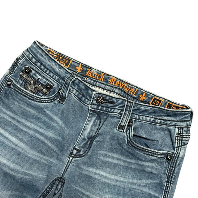 Rock Revival flared/bootcut low Rise women designer jeans(w29)