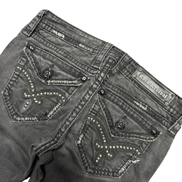 Rock Revival flared/bootcut low waist women designer jeans(w29)