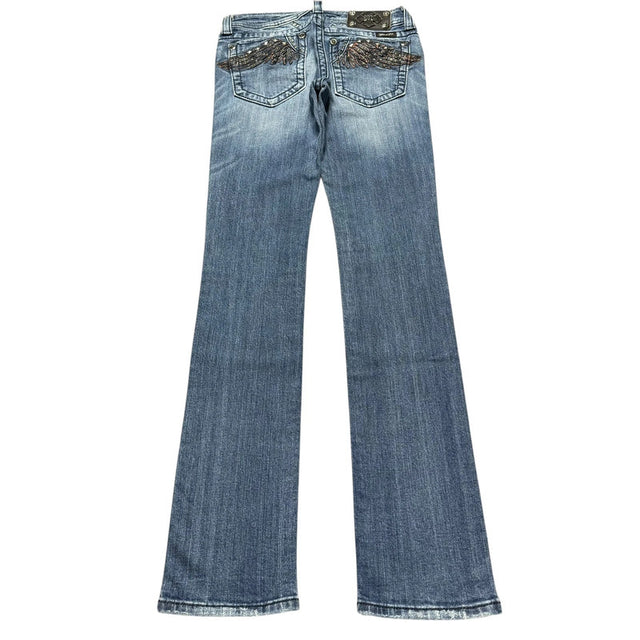 Miss me straight leg low waist women designer jeans(w27)
