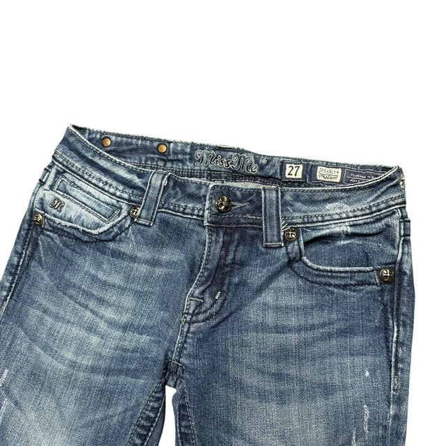 Miss me straight leg low waist women designer jeans(w27)