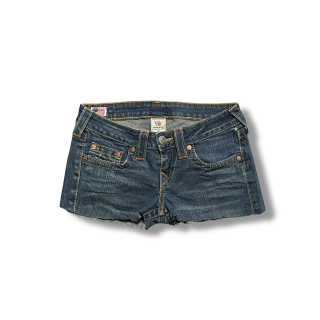 True Religion low waist designer women Jeans Shorts(w26)