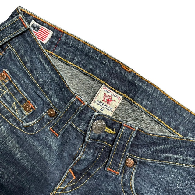 True Religion low waist designer women Jeans Shorts(w26)
