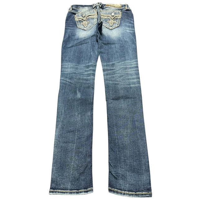 Rock Revival mid Rise designer women skinny jeans(w27)