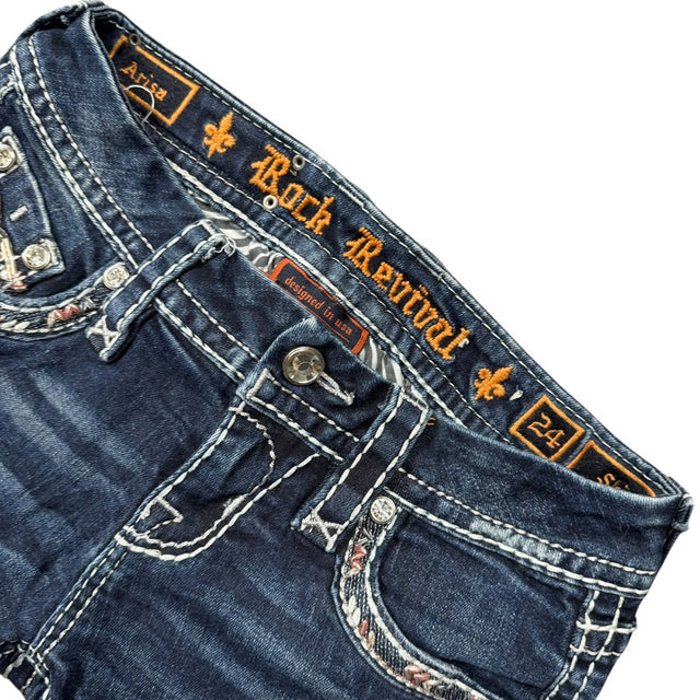 Rock Revival low waist women designer jeans shorts(w24)