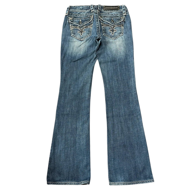 Rock Revival flared/bootcut low waist women designer jeans(w27)