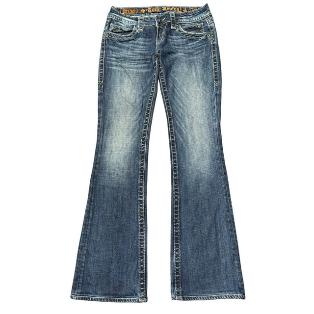 Rock Revival flared/bootcut low waist women designer jeans(w27)
