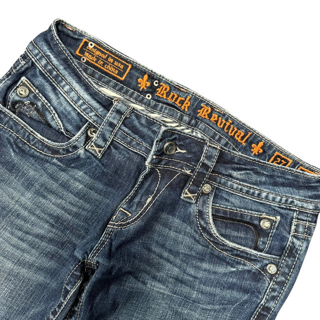 Rock Revival flared/bootcut low waist women designer jeans(w27)