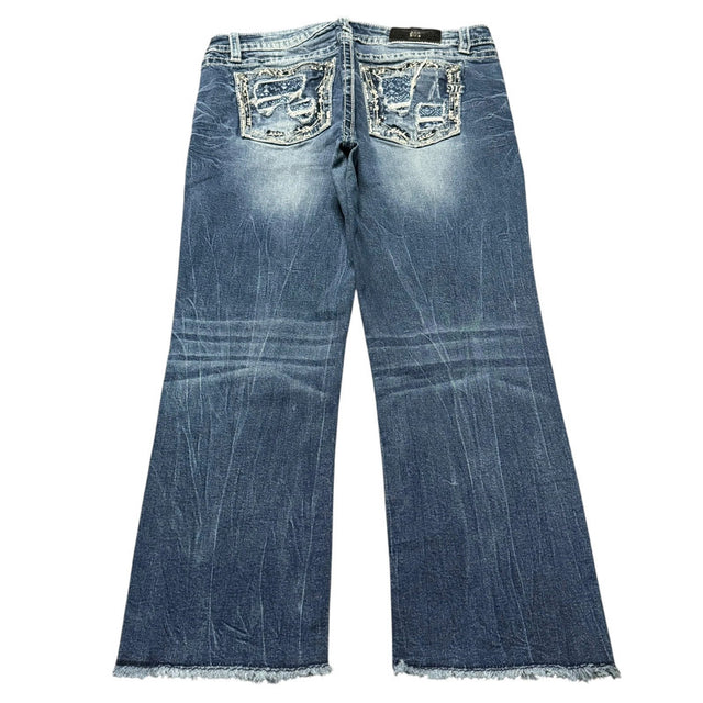 Miss me straight leg Capri mid Rise women designer jeans(w33)